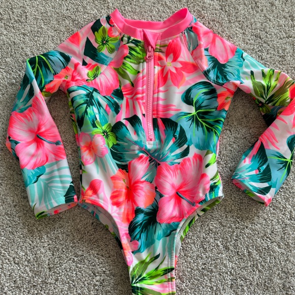 Wonder Nation one piece tropical swimsuit 18 month - Picture 2 of 4